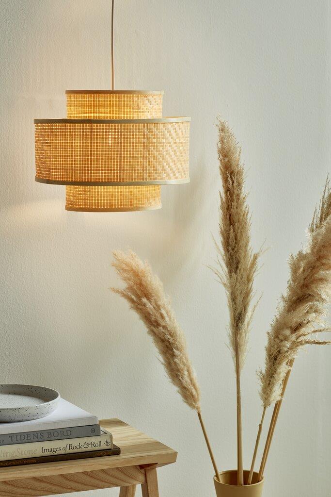 Nordlux Trinidad függő bambusz lámpa, bambusz függeszték lámpa, bambusz lámpabúra, bambusz lámpaernyő, skandináv design, skandináv stílus, világítás, lámpa, skandináv design lámpa, lakberendezés, skandináv lakberendezés