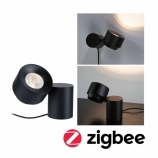 Paulmann LED Smart Home Zigbee Puric Pane okos asztali/fali lámpa 2700K 3W fekete