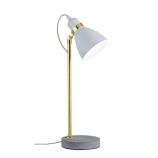 Paulmann Neordic Orm asztali lámpa betonból és fémből fényforrás nélkül E27 foglalattal max. 20W szürke/matt arany/matt fehér