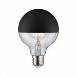 Paulmann LED szálas dimmelhető (filament) gömb G95 E27 2700K matt fekete tükör búra 5W-43W
