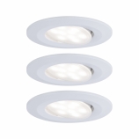Paulmann LED Calla mennyezetbe süllyeszthető dimmelhető spot lámpa szett billenthető kör 230V IP65 4000K 3x6,5W matt fehér