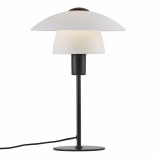 Nordlux Verona asztali skandináv design lámpa E27 foglalat matt fekete/opál fehér