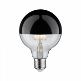 Paulmann LED szálas szabályozható (filament) gömb G95 E27 2700K fekete króm tetőtükrös búra 6,5W-48W