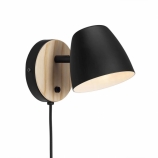 Nordlux Theo fali skandináv design lámpa GU10 foglalat max. 35W fekete/fa