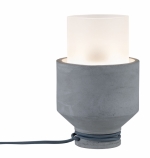 Paulmann Neordic Helin asztali lámpa üveg burával fényforrás nélkül E27 foglalattal max. 1x20W szatén/szürke