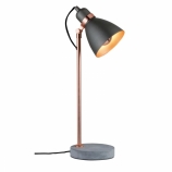 Paulmann Neordic Orm asztali lámpa betonból és fémből fényforrás nélkül E27 foglalattal max. 20W szürke/matt vörösréz