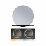 Paulmann Miro LED világító tükör polccal kör D500 IP44 Tunable White 230V 11W tükör/matt fekete