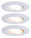Paulmann LED Calla Whiteswitch mennyezetbe süllyeszthető spot lámpa szett billenthető kör 230V IP65 Tunable White 3000K/4000K/6500K 3x5,5W matt fehér