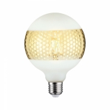 Paulmann LED-szálas (filament) gömb "izzó" G125 szabályozható E27 2700K 4,5W (37W) arany tükörgyűrűs opál búra 