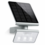 Steinel XSolar L-S mozgásérzékelővel szerelt kültéri napelemes fali LED reflektor IP44 4000K 0,5W ezüst