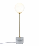 Paulmann Neordic Moa 1 ágú asztali lámpa textilkábellel üvegburával fényforrás nélkül G9 foglalattal max. 1x10W fehér/matt arany