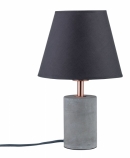 Paulmann Neordic Tem asztali lámpa textil lámpaernyővel fényforrás nélkül E27 foglalattal max. 1x20W vörösréz/szürke