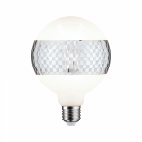 Paulmann LED-szálas (filament) gömb "izzó" G125 szabályozható E27 2700K 4,5W (37W) ezüst tükörgyűrűs opál búra