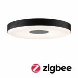 Paulmann LED Smart Home Zigbee Puric Pane mennyezeti lámpa direkt/indirekt fény 2700K fekete/szürke