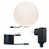 Paulmann Plug & Shine csomag kültéri gömblámpa LED meleg fény D40cm + 5m kábel + trafó 