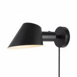 Nordlux DFTP Stay minimál design fali lámpa E27 foglalat fekete